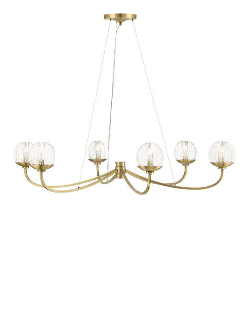 Currey and Company - 9000-1472 - LED Chandelier - Wexler - Polished Antique Brass / Clear