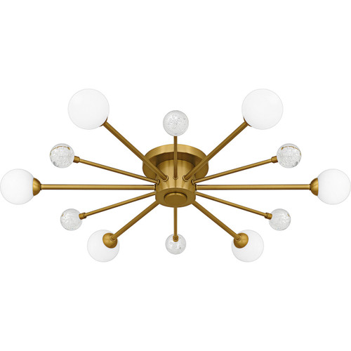 manufacturer_finish:Brushed Gold|manufacturer_glass:Shade 1: Opal Etched Glass - Shade 2: Crystal With Bubble|light_source:Xenon|light_output:Unspecified|color_temperature:Unspecified|cri:Unspecified