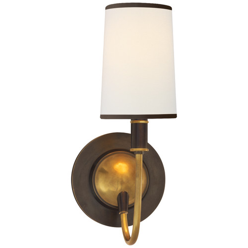 manufacturer_finish:Bronze with Antique Brass|manufacturer_glass:4 x 4.5 x 6 Linen with Black Trim