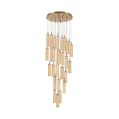 Crystorama - ADD-415-AG-AM - LED Pendant - Addis - Aged Brass
