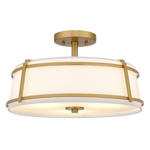 Quoizel - SLN1716BRG - Three Light Semi-Flush Mount - Sloane - Brushed Gold