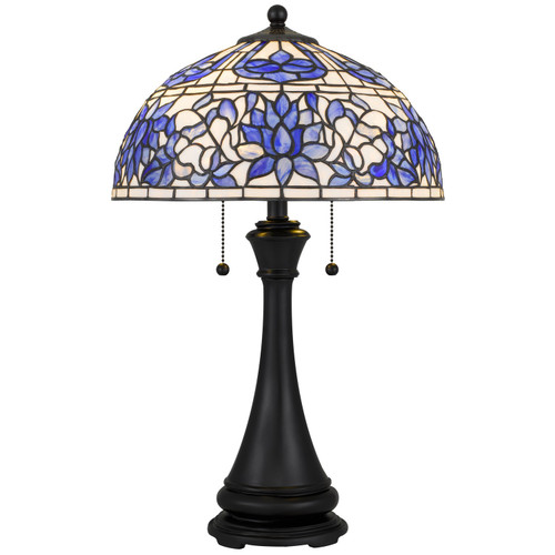 Quoizel - TFNR6325MBK - Two Light Table Lamp - Wisteria Bloom - Matte Black