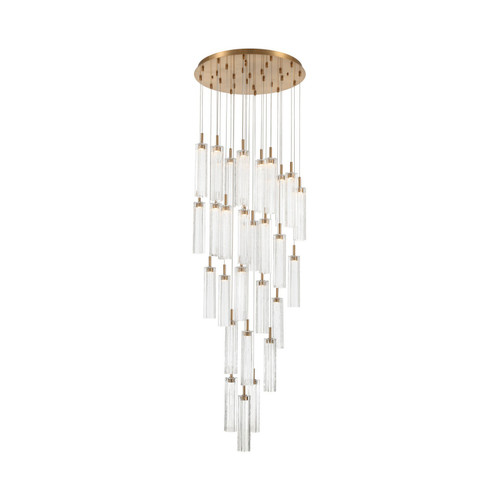 Crystorama - ADD-415-AG-CL - LED Pendant - Addis - Aged Brass