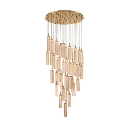 Crystorama - ADD-423-AG-AM - LED Pendant - Addis - Aged Brass
