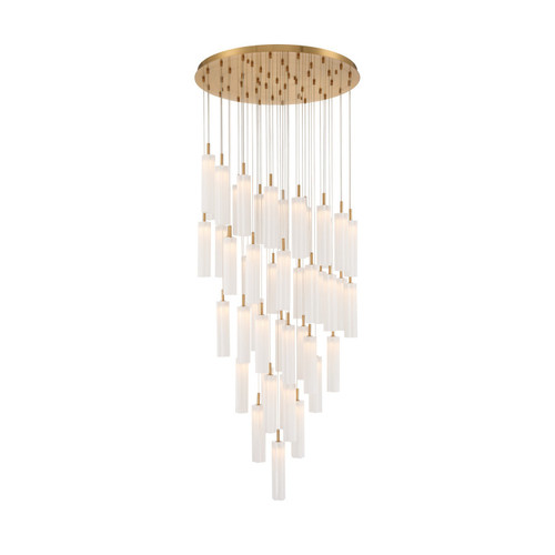 Crystorama - ADD-423-AG-WH - LED Pendant - Addis - Aged Brass