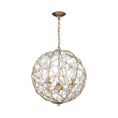 Crystorama - BGT-334-SG-CL - Three Light Chandelier - Bridget - Soft Gold