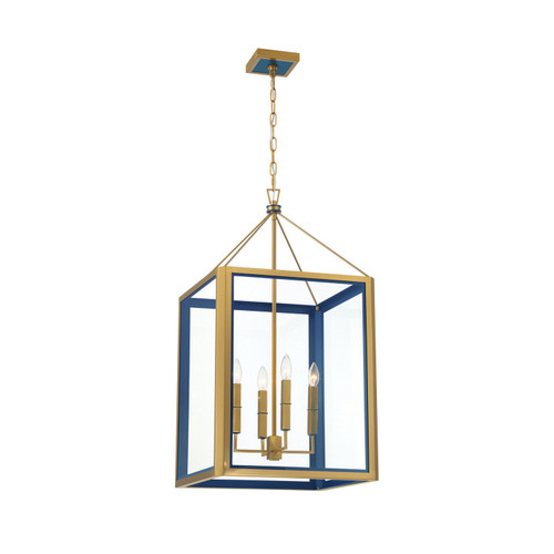 Crystorama - HRK-2508-LG-NY - Four Light Chandelier - Herrick - Luxe Gold + Navy