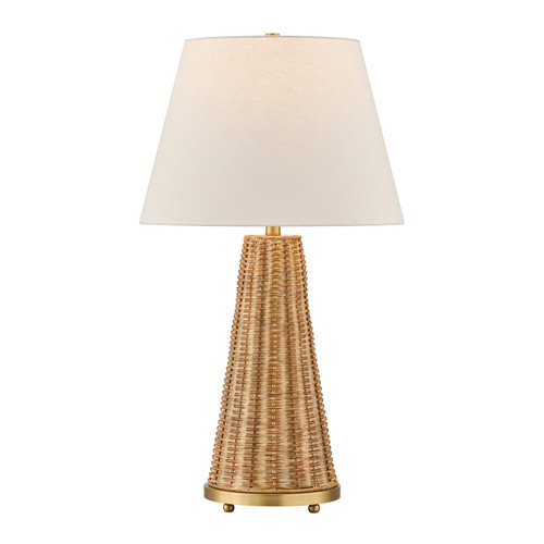 Savoy House - 11-CD27 - One Light Table Lamp - Eleanor - Brass and Wicker