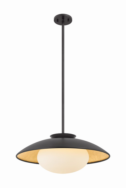 Mitzi - H368701L-BK/GL - One Light Pendant - Cadence - Black