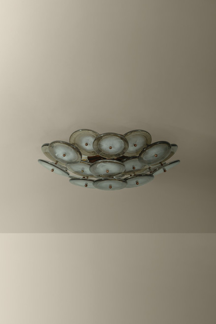 Troy Lighting - C5220-PBR - Four Light Flush Mount - Wassama - Patina Brass