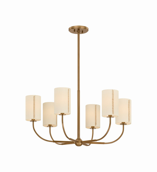 Troy Lighting - F3030-PBR - Six Light Chandelier - Teddy - Patina Brass