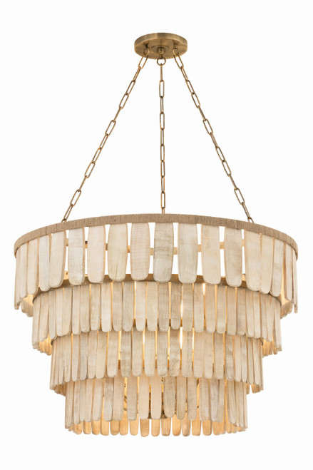 Troy Lighting - F5837-PBR - 12 Light Chandelier - Bentley - Patina Brass
