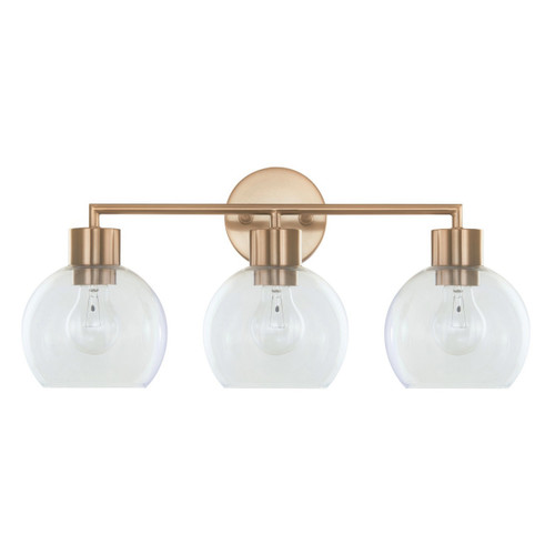 Varaluz - V68841BB - Three Light Bath Vanity - Cortona - Brushed Brass