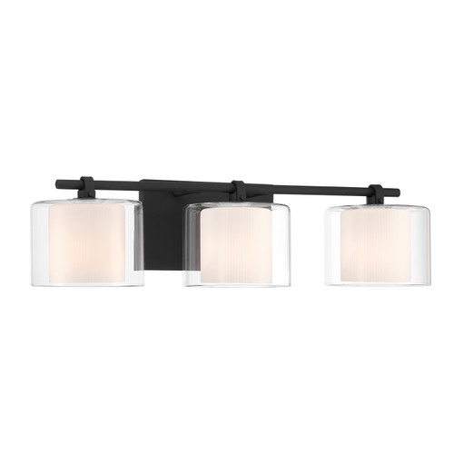 Minka-Lavery - 2063-899 - Three Light Vanity - Seville - Dark Matte Black
