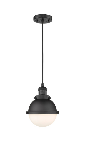 Innovations - 201C-BK-HFS-61-BK-LED - LED Mini Pendant - Franklin Restoration - Matte Black