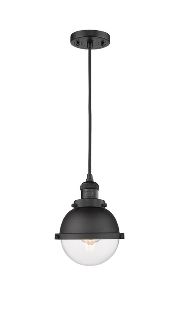 Innovations - 201C-BK-HFS-62-BK-LED - LED Mini Pendant - Franklin Restoration - Matte Black