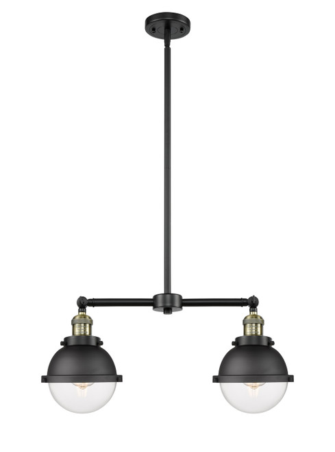 Innovations - 209-BAB-HFS-62-BK-LED - LED Island Pendant - Franklin Restoration - Black Antique Brass