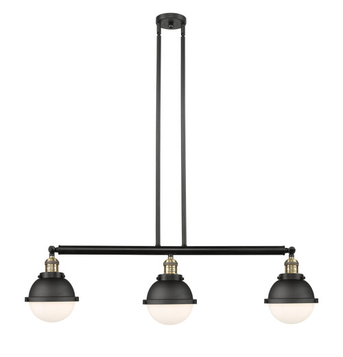 Innovations - 213-BAB-HFS-61-BK-LED - LED Island Pendant - Franklin Restoration - Black Antique Brass