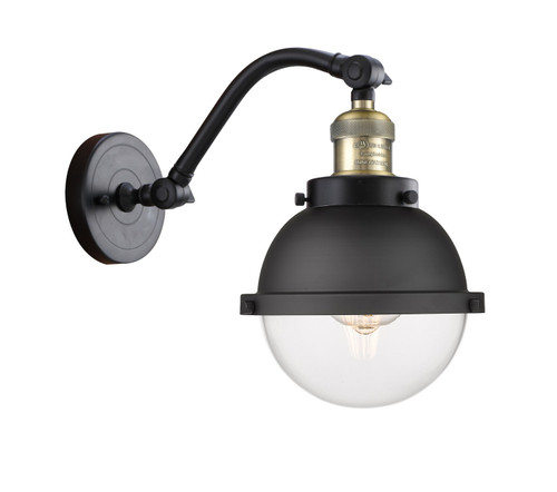 Innovations - 515-1W-BAB-HFS-62-BK - One Light Wall Sconce - Franklin Restoration - Black Antique Brass