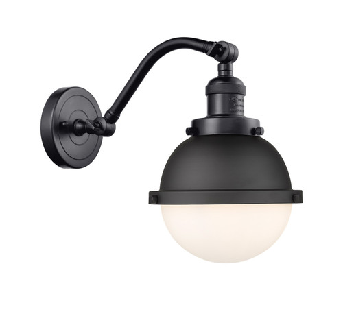 Innovations - 515-1W-BK-HFS-61-BK - One Light Wall Sconce - Franklin Restoration - Matte Black
