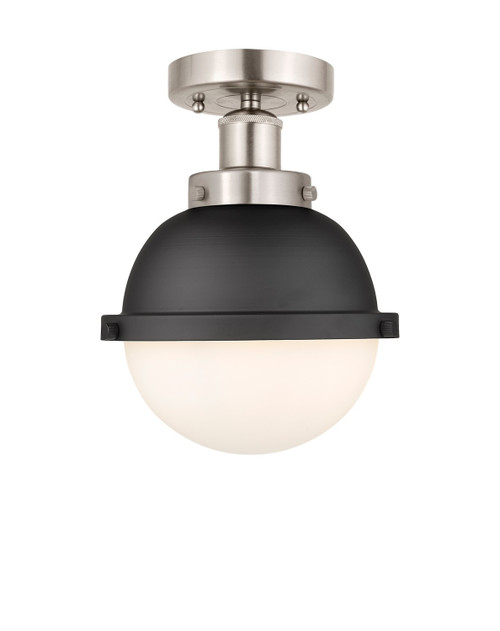 Innovations - 616-1F-SN-HFS-61-BK - One Light Semi-Flush Mount - Downtown Urban - Satin Nickel