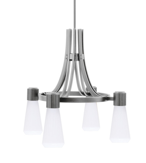 Toltec Lighting - 4814-GP-881 - Four Light Chandelier - Everleigh - Graphite