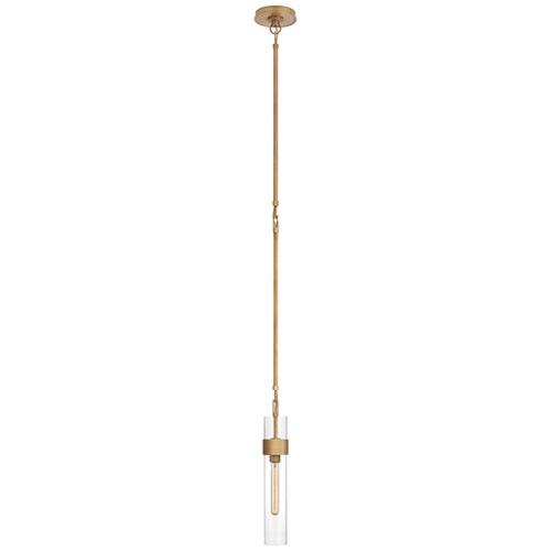 Visual Comfort Signature - S 5675HAB-CG - One Light Pendant - Presidio - Hand-Rubbed Antique Brass
