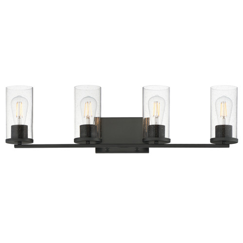Maxim - 10464CDBK - Four Light Bath Vanity - Livingston - Black