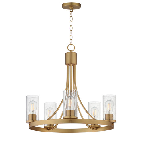 Maxim - 10465CDNAB - Five Light Chandelier - Livingston - Natural Aged Brass