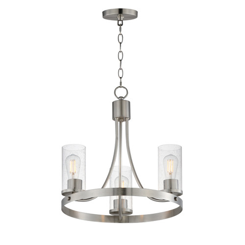 Maxim - 10467CDSN - Three Light Chandelier - Livingston - Satin Nickel