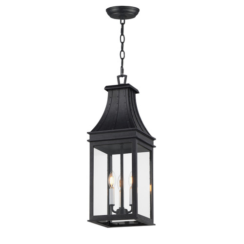 Maxim - 40987TCBKP - Three Light Outdoor Pendant - Bramwell VX - Black Patina