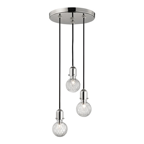Hudson Valley - 1103-PN - Three Light Pendant - Marlow - Polished Nickel