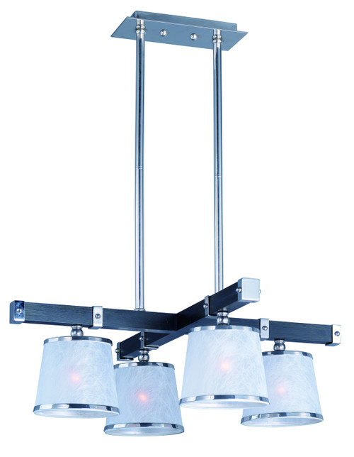 Maxim - 20525WFWEPN - Four Light Pendant - Maritime - Wenge / Polished Nickel