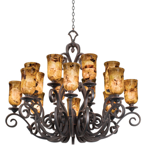Kalco - 4264AC/PS5201 - 16 Light Chandelier - Ibiza - Antique Copper