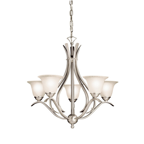 Kichler - 2020NI - Five Light Chandelier - Dover - Brushed Nickel
