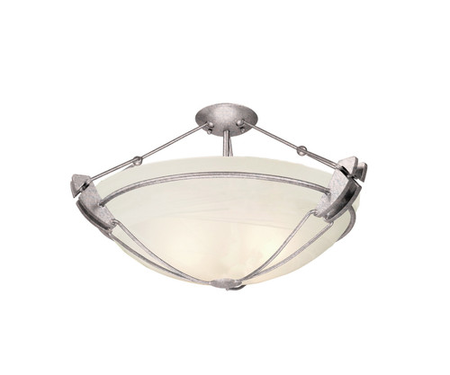 Kalco - 4844PS/ALAB - Three Light Semi Flush Mount - Grande - Pearl Silver