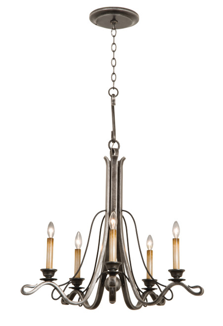 Kalco - 5108VI - Five Light Chandelier - Keller - Vintage Iron