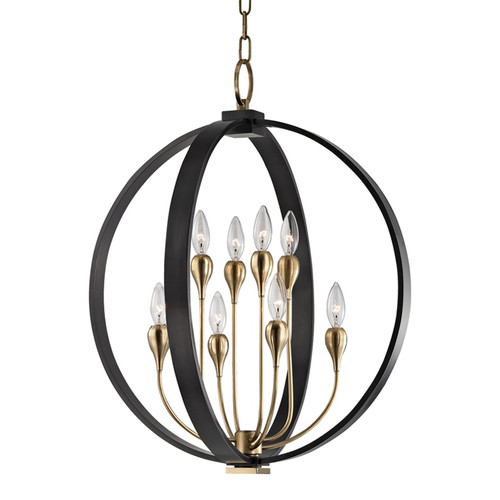 Hudson Valley - 6722-AOB - Eight Light Lantern - Dresden - Aged Brass/Old Bronze