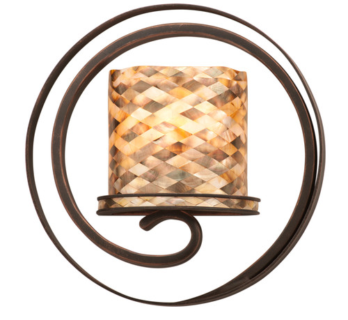 Kalco - 6010AC/SHELL - One Light Wall Sconce - Monaco - Antique Copper