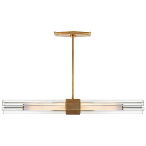 Visual Comfort Signature - LR 5910HAB-CG - LED Linear Chandelier - Fascio - Hand-Rubbed Antique Brass