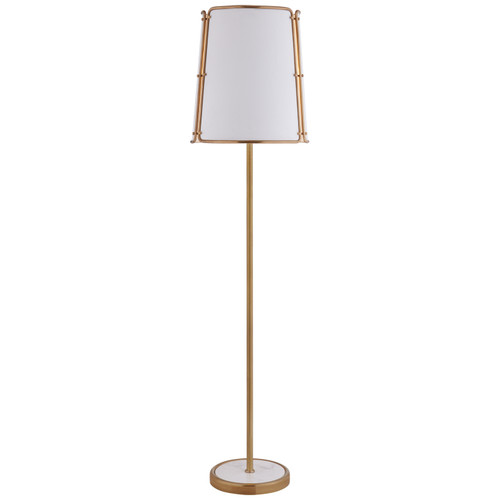 Visual Comfort Signature - S 1645HAB-WHT - Two Light Floor Lamp - Hastings - Hand-Rubbed Antique Brass
