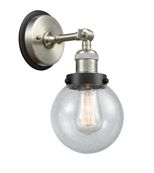 Innovations - 203SN-BPBK-HRBK-G204-6 - One Light Wall Sconce - Franklin Restoration - Brushed Satin Nickel