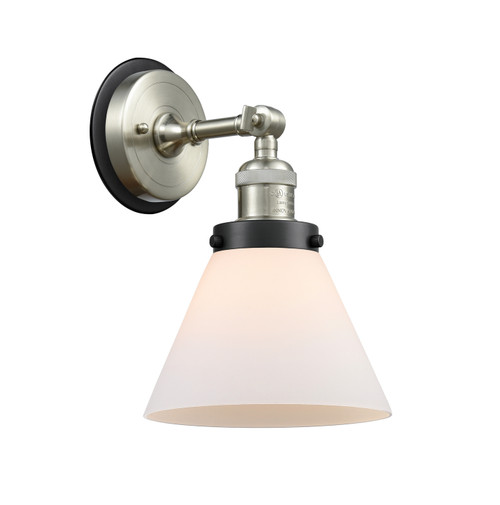 Innovations - 203SN-BPBK-HRBK-G41 - One Light Wall Sconce - Franklin Restoration - Brushed Satin Nickel