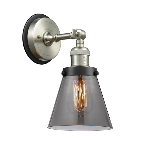 Innovations - 203SN-BPBK-HRBK-G63 - One Light Wall Sconce - Franklin Restoration - Brushed Satin Nickel