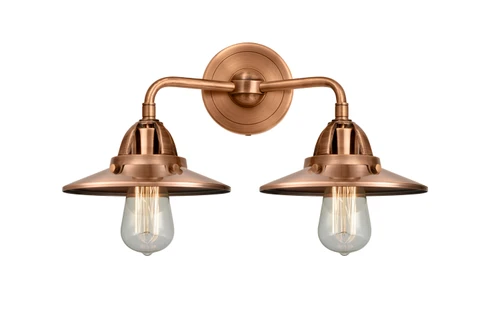 Innovations - 288-2W-AC-M3-AC - Two Light Bath Vanity - Nouveau 2 - Antique Copper