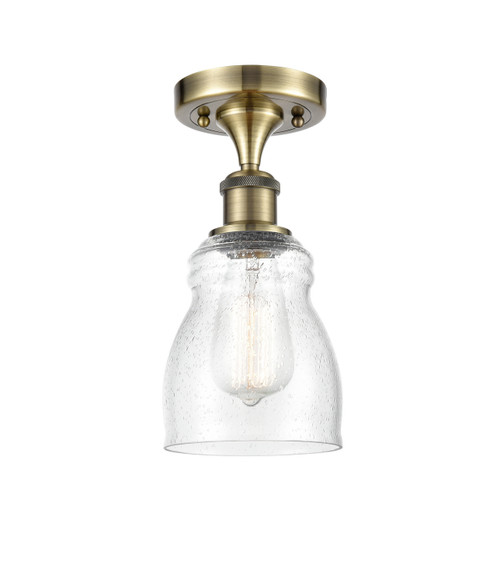 Innovations - 516-1C-AB-G394 - One Light Semi-Flush Mount - Ballston - Antique Brass