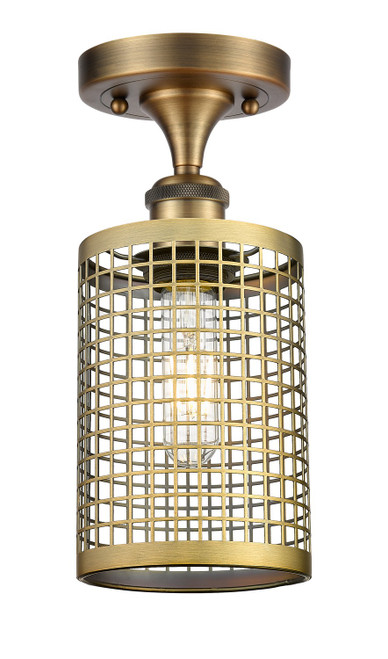 Innovations - 516-1C-BB-M18-BB - LED Semi-Flush Mount - Downtown Urban - Brushed Brass