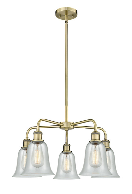 Innovations - 516-5CR-AB-G2812 - Five Light Chandelier - Downtown Urban - Antique Brass