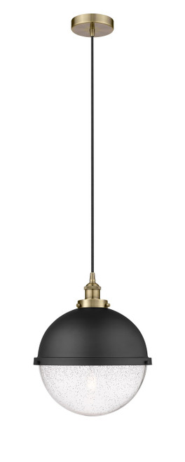 Innovations - 616-1PH-AB-HFS-124-BK - One Light Pendant - Downtown Urban - Antique Brass