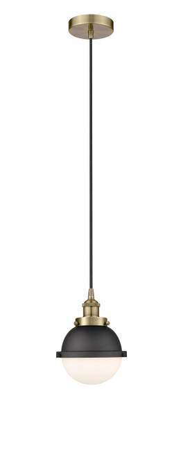 Innovations - 616-1PH-AB-HFS-61-BK - One Light Pendant - Downtown Urban - Antique Brass